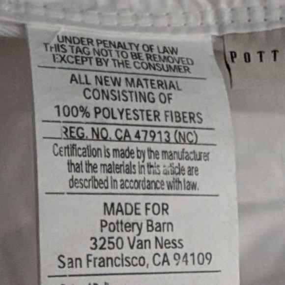 New Pottery Barn Down Alternative OEKO TEX Twin Size Heavy Comforter. - Picture 8 of 10